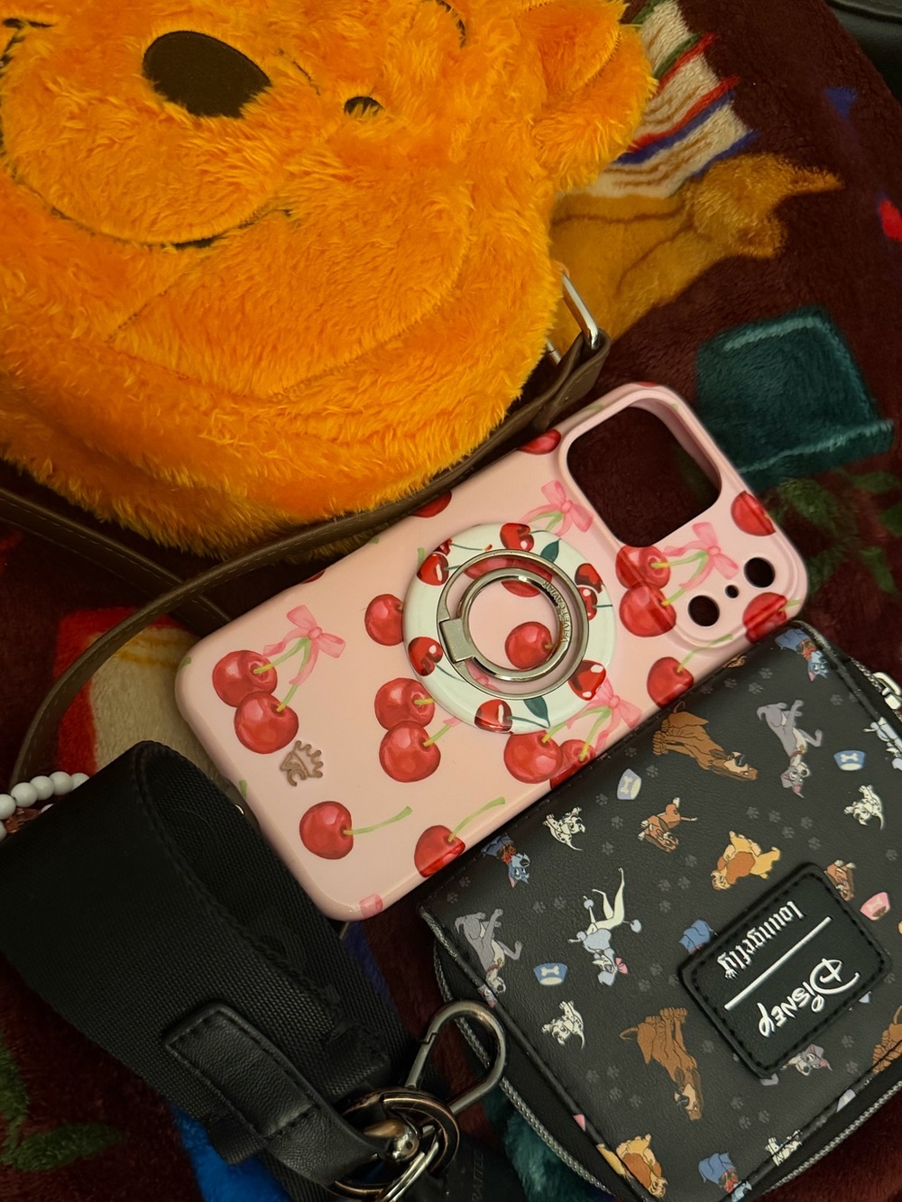 Loungefly Winnie the Pooh Pumpkin Plush Crossbody Purse Bag - Picture 4 of 4